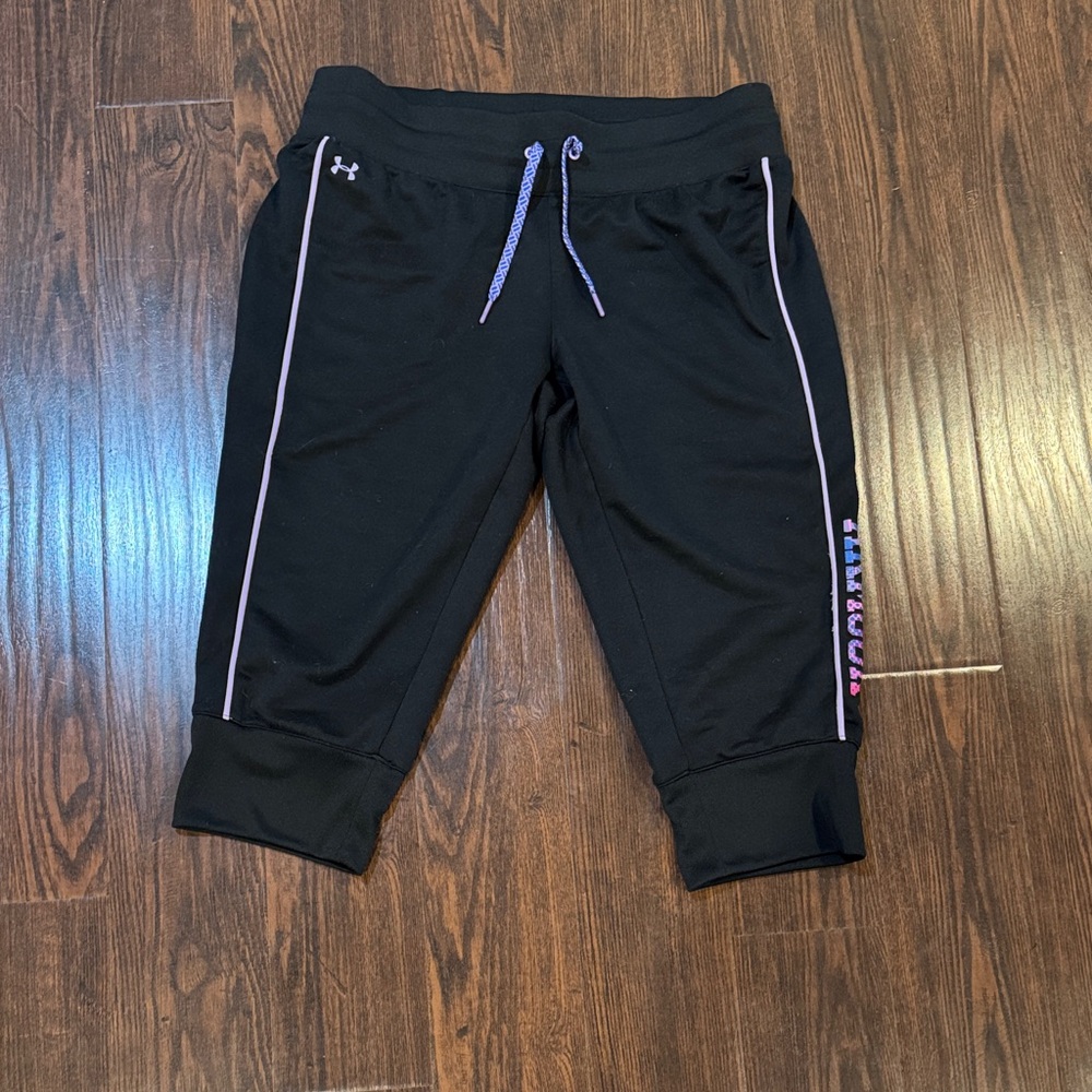Under Armour Women’s Black Joggers with Purple Accents